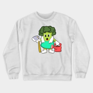 Broccoli as Farmer with Watering can Crewneck Sweatshirt